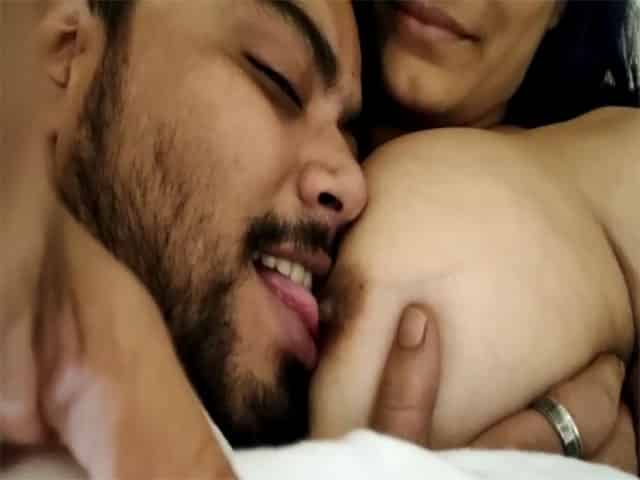 sexy Indian nipple licking