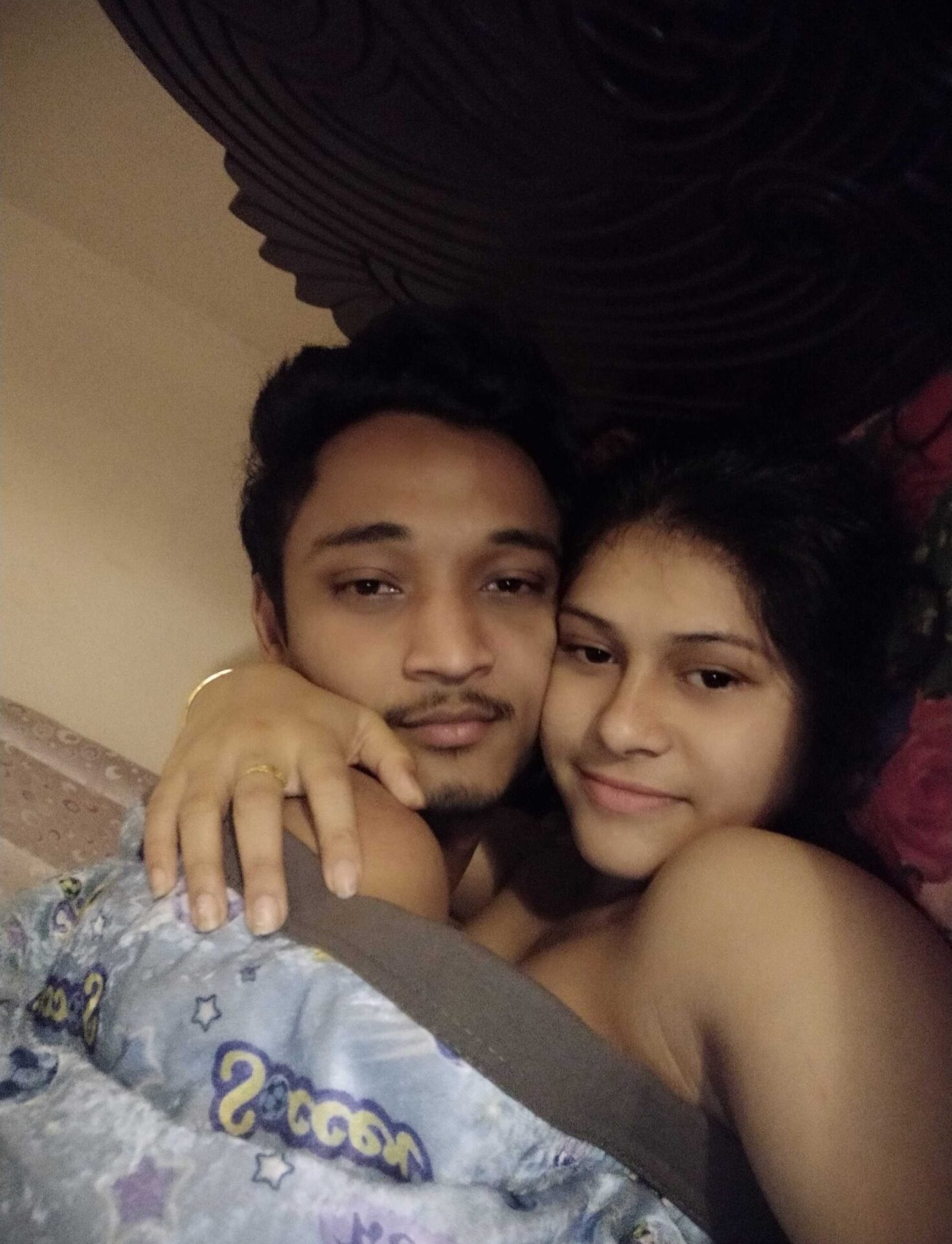 Newly married couple first night romance photos photo