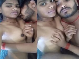 college girl boob press foreplay Indian xxx
